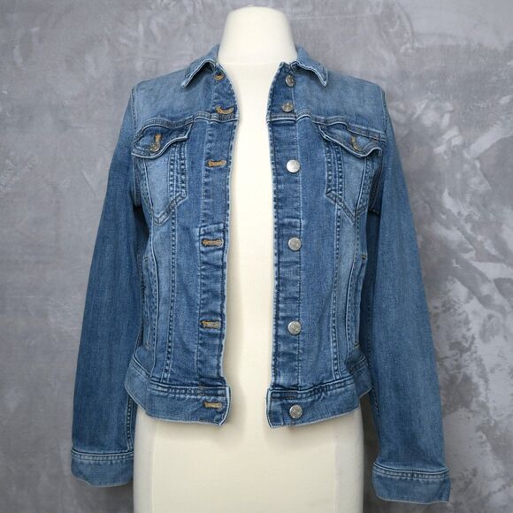 J CREW FACTORY Regular Fit Classic Denim Jacket Size S Medium Wash Americana - Picture 1 of 7